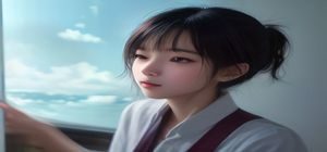 读者研究员方晴的工作照，专注漫画受众研究的年轻研究员，在明亮办公室整理读者调研数据与反馈报告
