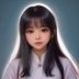邪恶少女漫画操控系主角形象示意，笑容甜美但眼中藏着精密的算计，代表情感操控型女主角的典型视觉设计